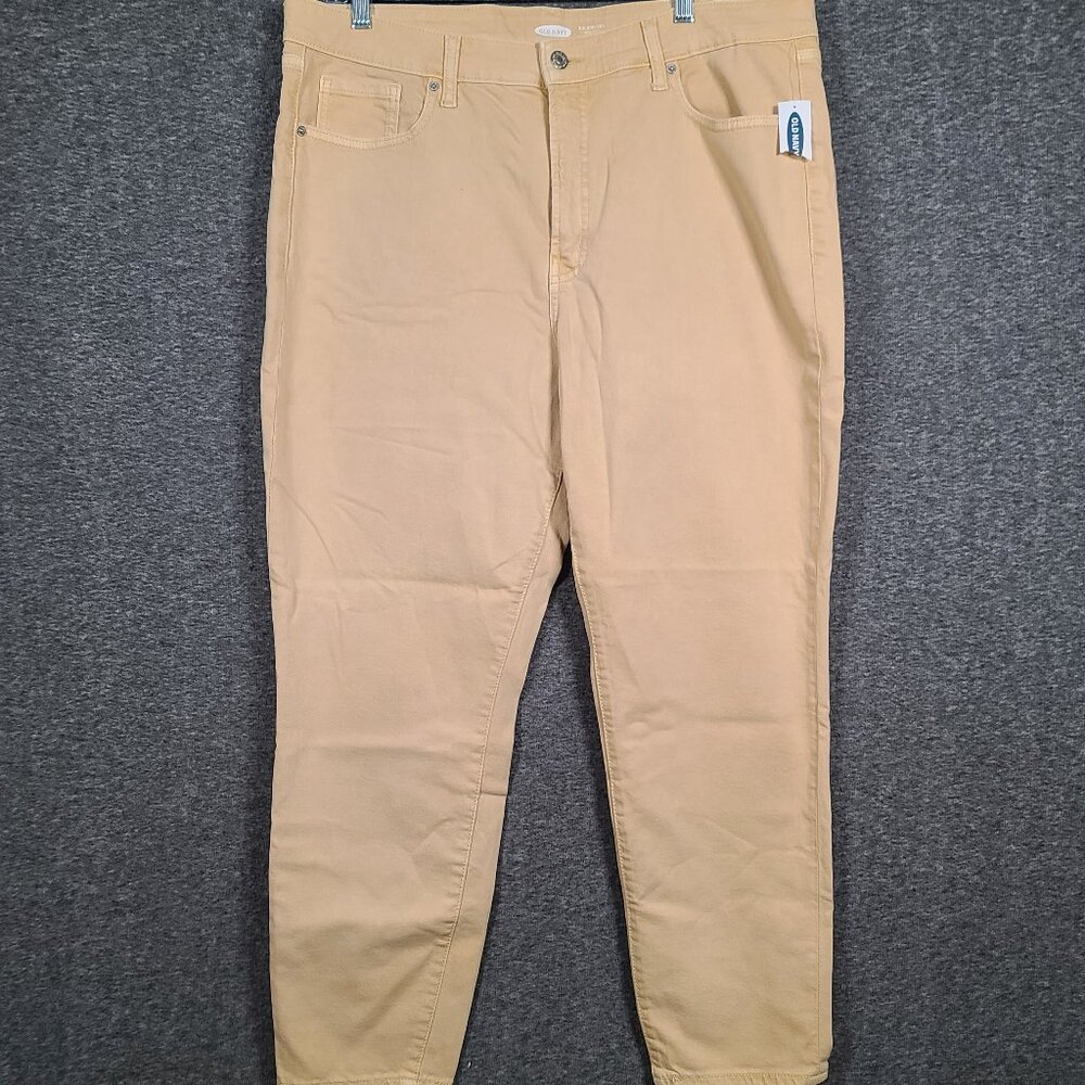 NWT Old Navy Women's O.G. Straight High Rise Yellow Jeans Size 16